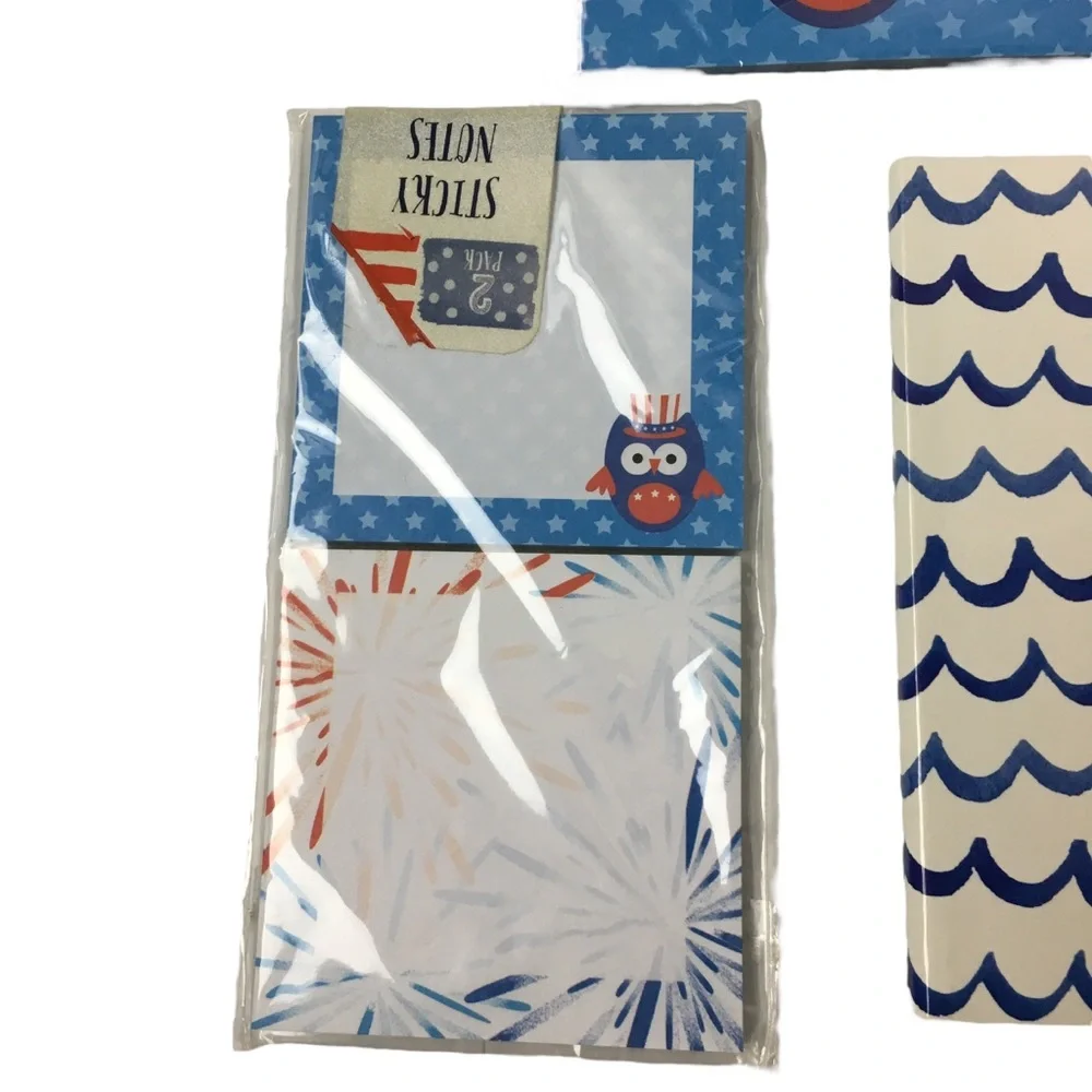 Target Planner Accessories Owl USA American Flag Journal Notepad Sticky Note USA